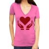 Tultex 214 - Ladies' Slim Fit Fine Jersey V-Neck Thumbnail